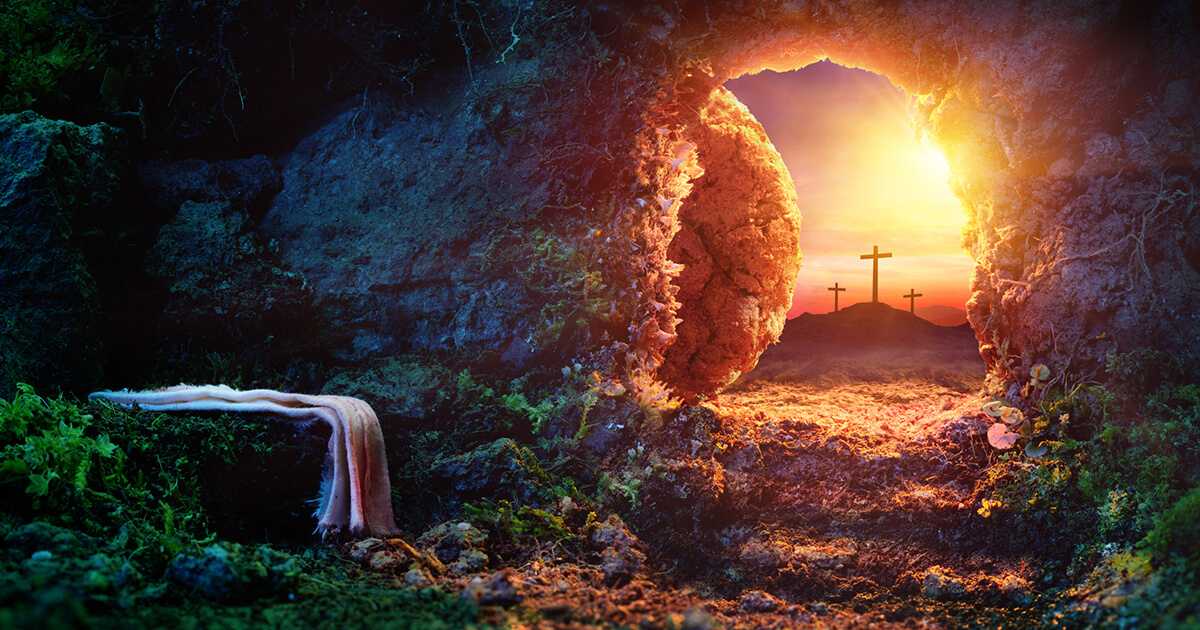 Empty tomb on Resurrection Day